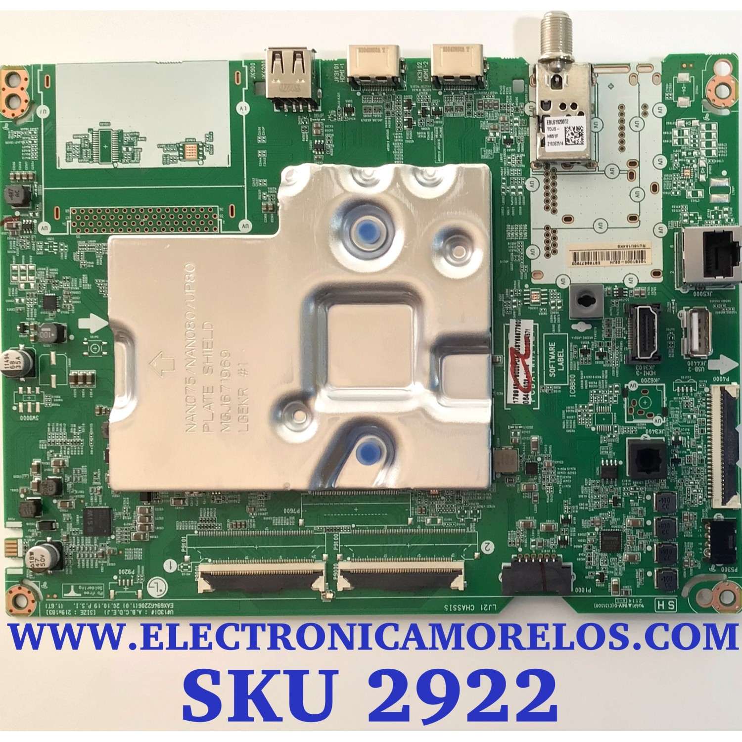 MAIN PARA SMART TV LG 4K  (3840 x 2160) UHD CON HDR / NUEMERO DE PARTE EBT66677902 / EAX69462206(1.0) / RU16U1A4K0 / 1GEBT000-02JH / PANEL NC650TQG-AAKH1 / MODELO 65UP6000PUA.BUSY
